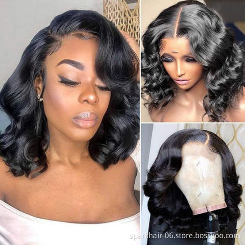 Wholesale Virgin Brazilian Body Wave Pre Plucked Swiss Transparent Lace 13X6 Hd Human Hair 13X4 Lace Frontal Wig